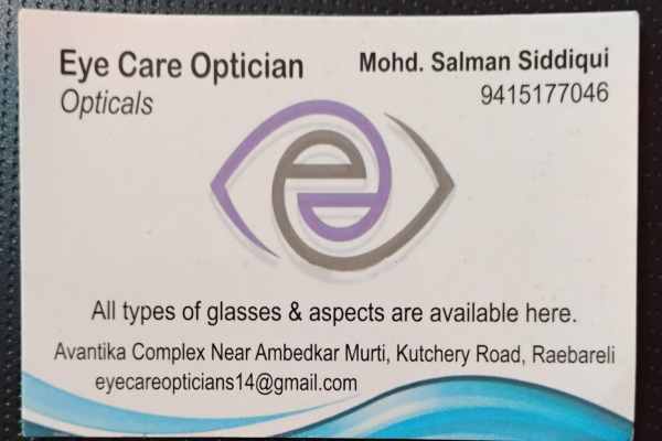 Eye Care Optician – Raebareli